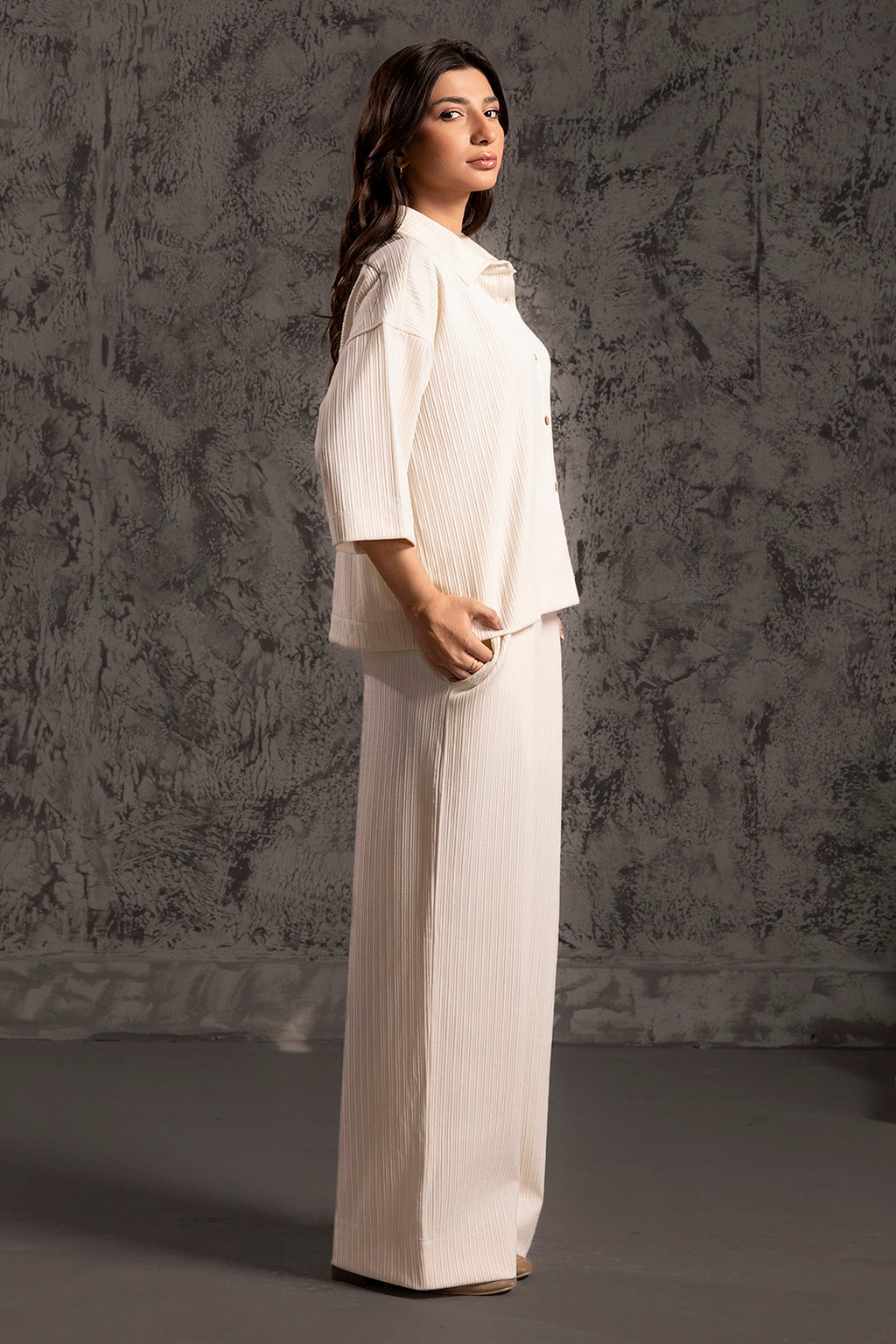 Seersucker Co-Ord Set Shirt - 5004