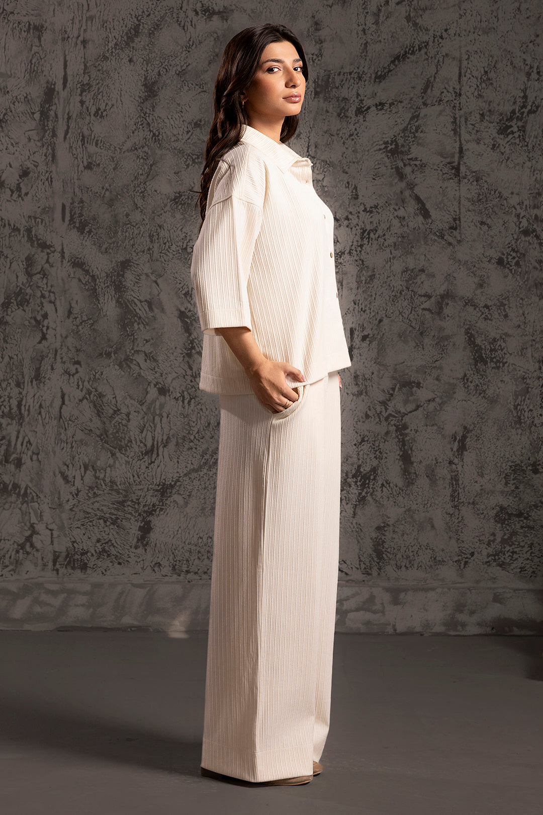 Seersucker Co-Ord Set Shirt - 5004