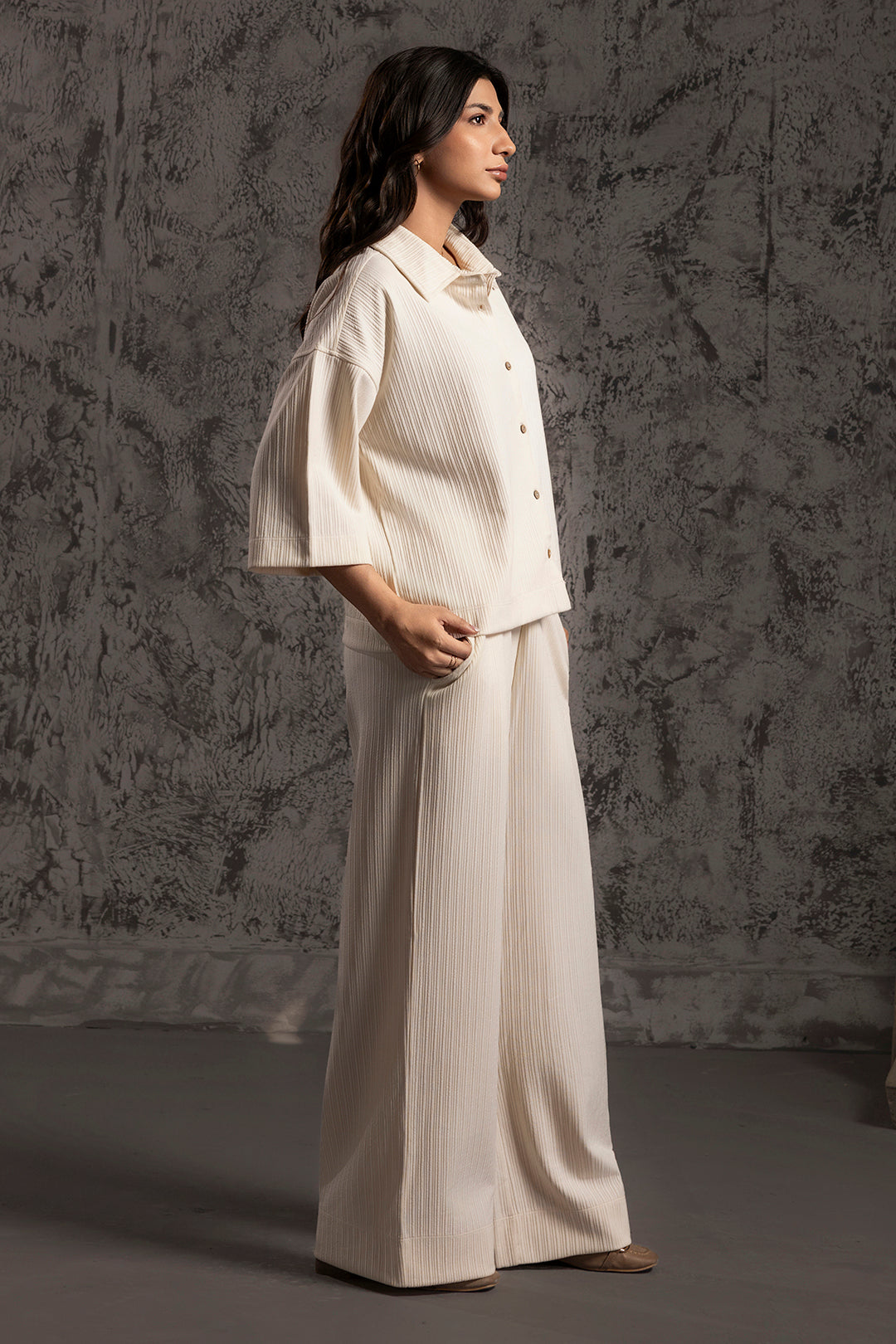 Seersucker Co-Ord Set Shirt - 5004