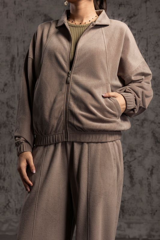 Velour Co-Ord Set Shirt - 5001