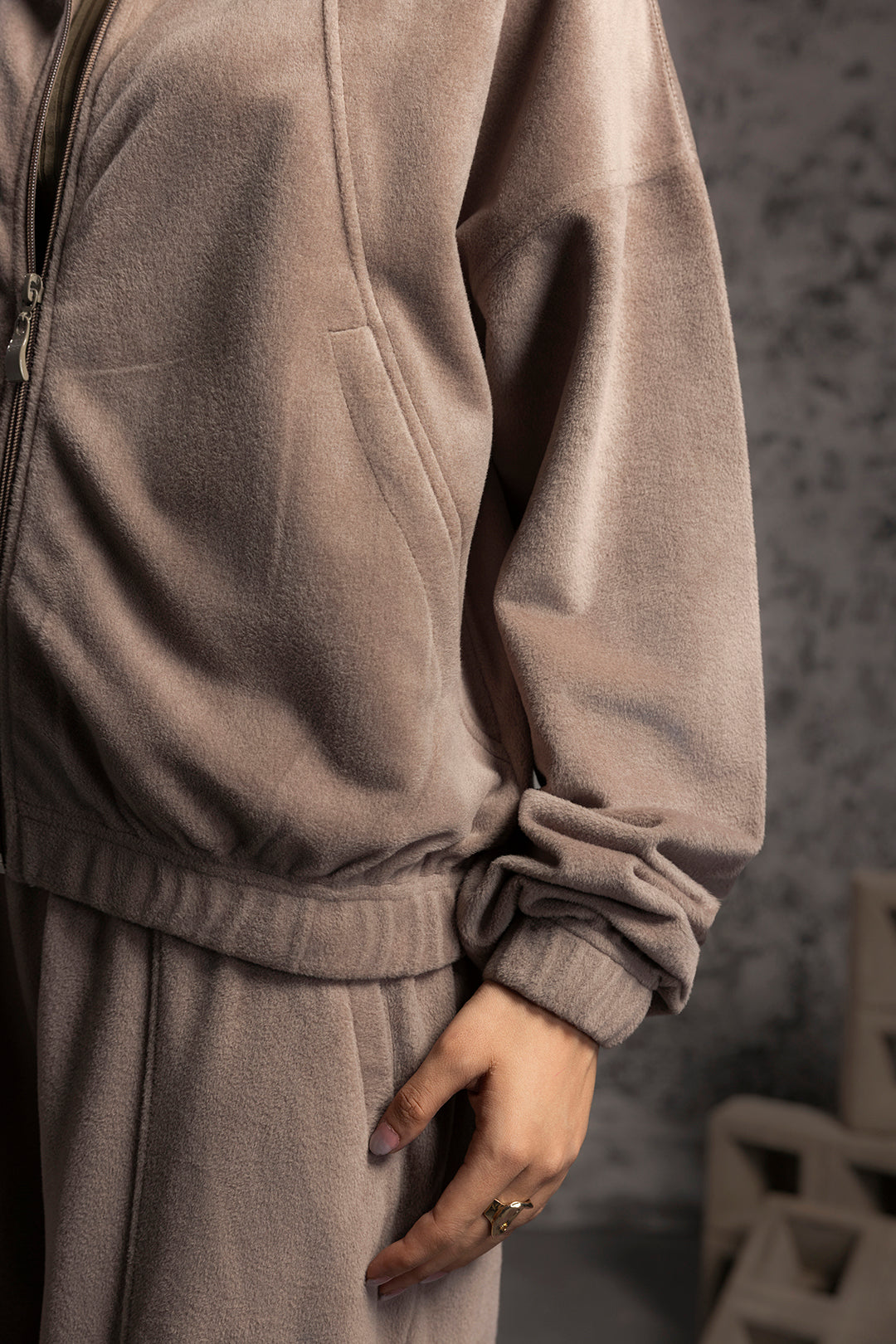 Velour Co-Ord Set Shirt - 5001