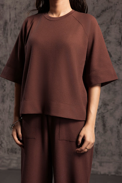 Waffle Knit Co-Ord Set Shirt - 5001