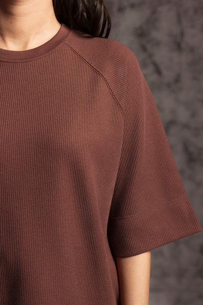 Waffle Knit Co-Ord Set Shirt - 5001