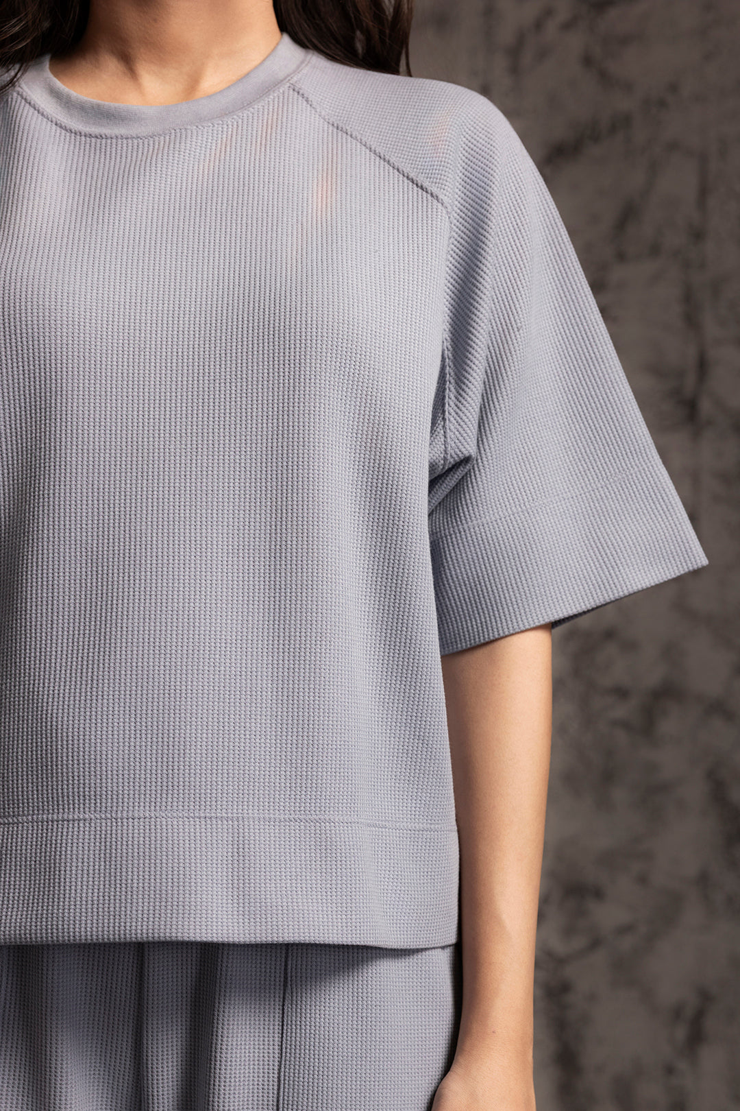 Waffle Knit Co-Ord Set Shirt - 5002