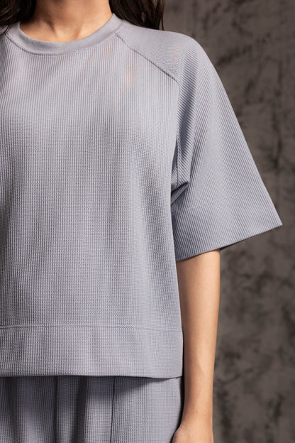 Waffle Knit Co-Ord Set Shirt - 5002