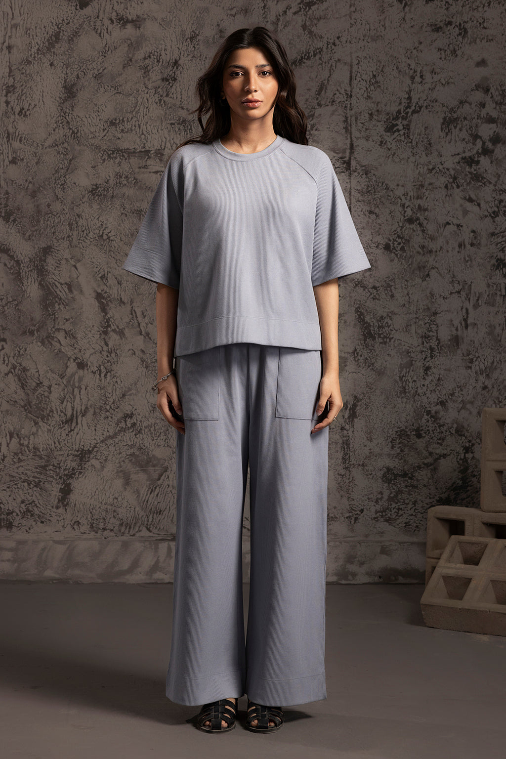 Waffle Knit Co-Ord Set Trouser - 5002
