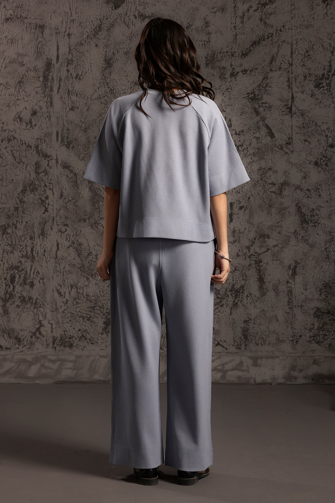 Waffle Knit Co-Ord Set Shirt - 5002